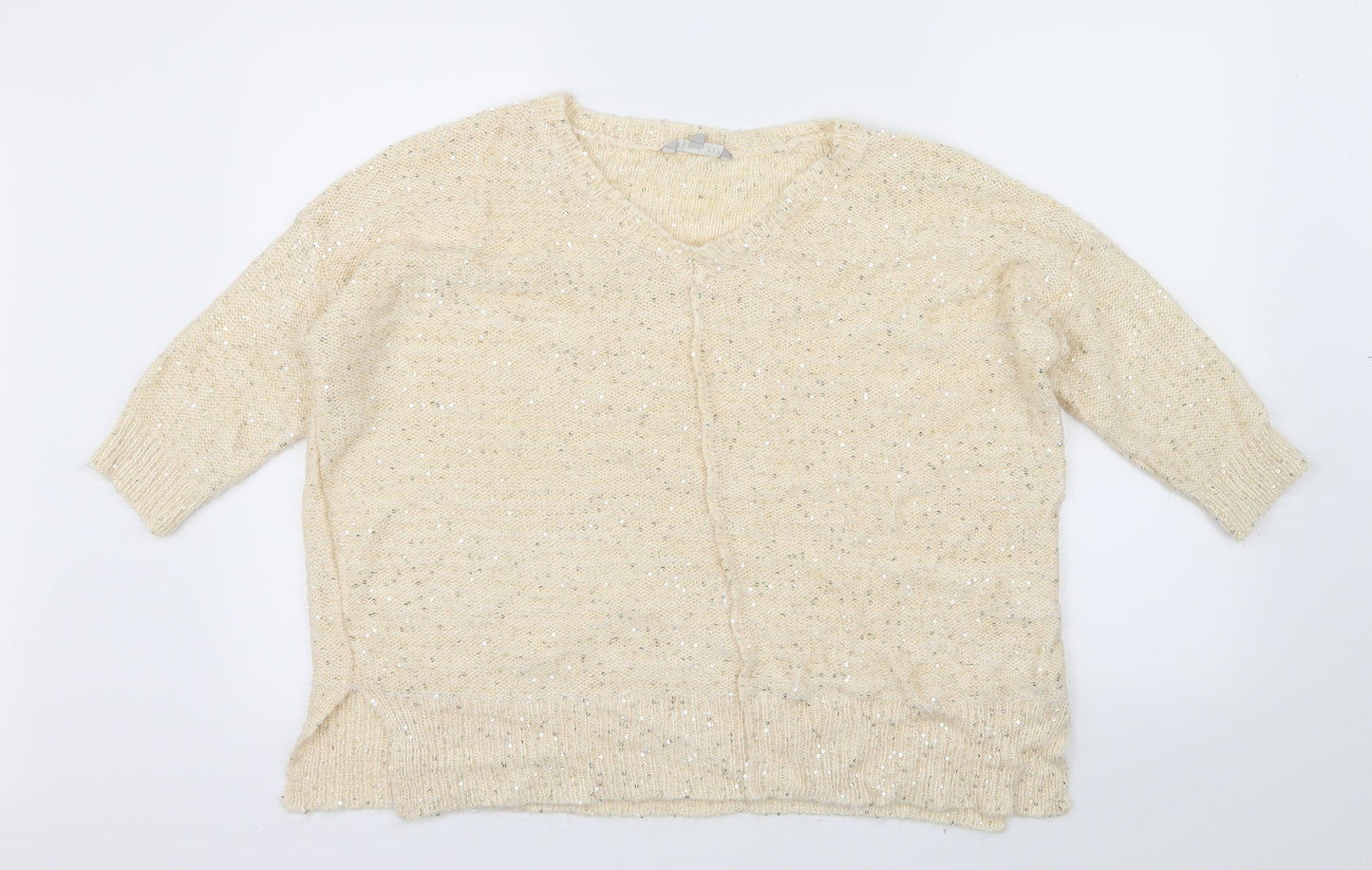 Pebble Bay Womens Ivory  Knit Pullover Jumper Size XL