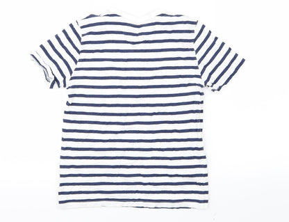 H&M Girls Blue Striped  Basic T-Shirt Size 9-10 Years  - New York City
