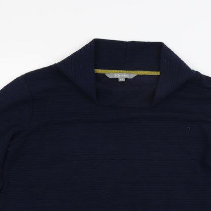 Lilly & me Womens Blue  Knit Pullover Jumper Size 12