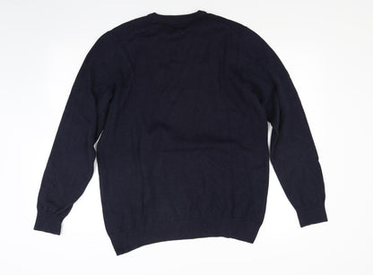 JP Cole Mens Blue  Knit Pullover Jumper Size M