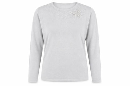 Bonmarché Womens Grey Knit Pullover Jumper Size L