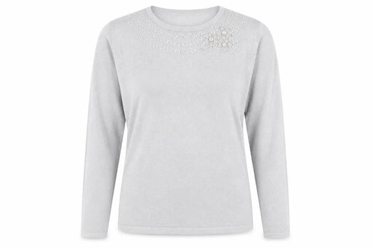 Bonmarché Womens Grey Knit Pullover Jumper Size L