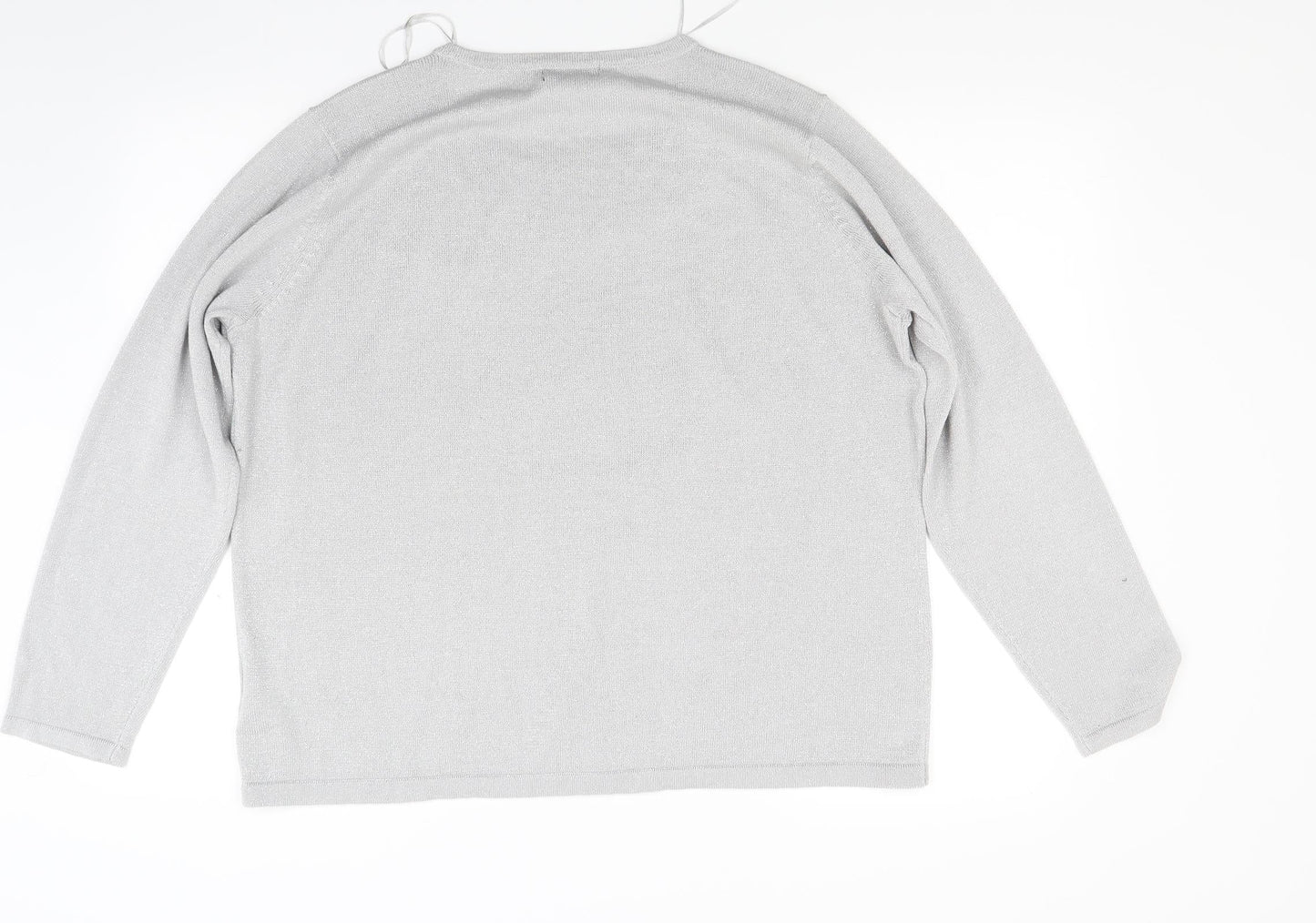 BM Womens Grey  Knit Pullover Jumper Size L