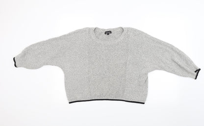 Topshop Womens Grey  Knit Pullover Jumper Size 14
