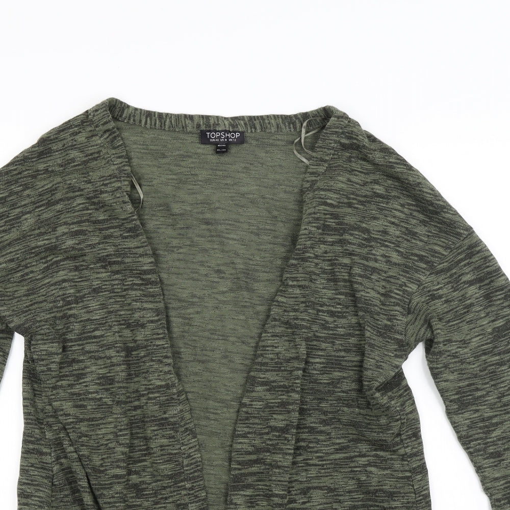 Topshop Womens Green  Knit Cardigan Jumper Size 12