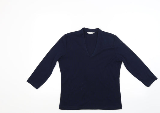 Viz a Viz Womens Blue  Knit Pullover Jumper Size 10