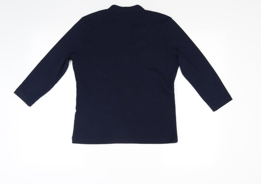 Viz a Viz Womens Blue  Knit Pullover Jumper Size 10