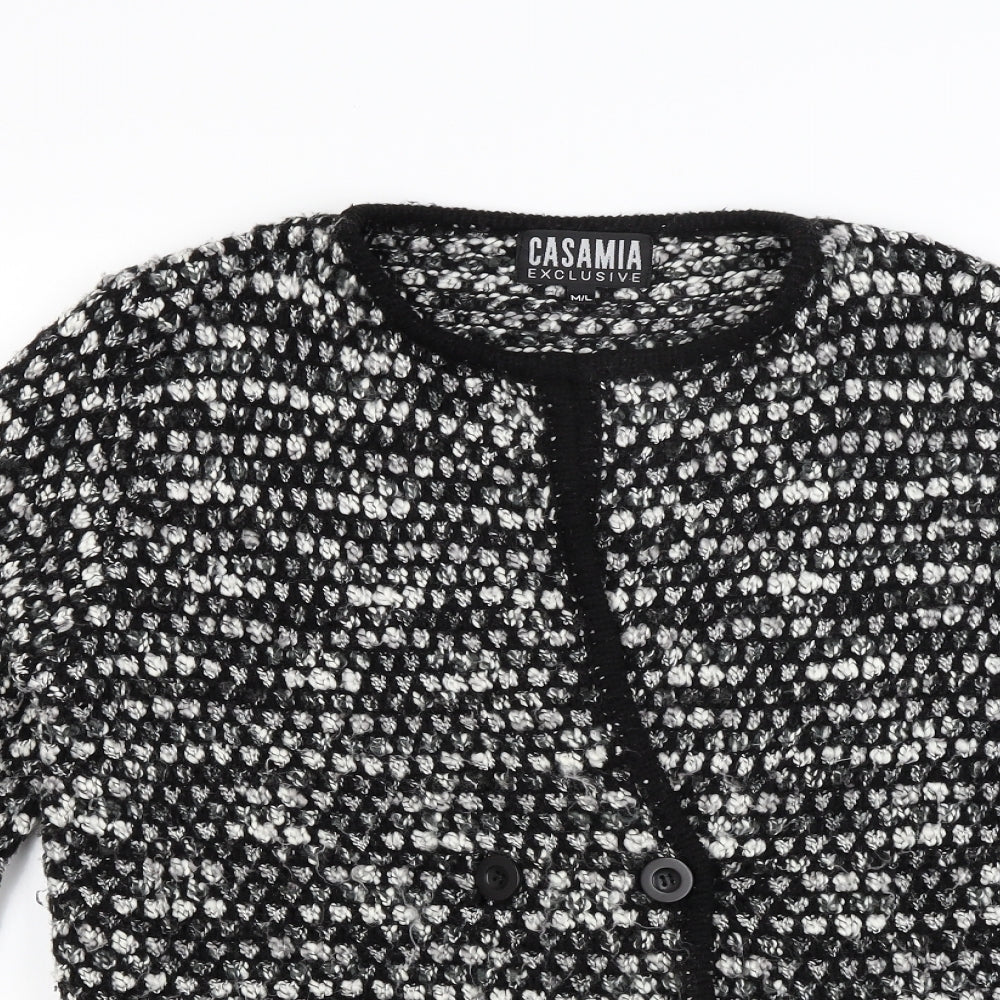 Casamere Womens Grey  Knit Cardigan Jumper Size M
