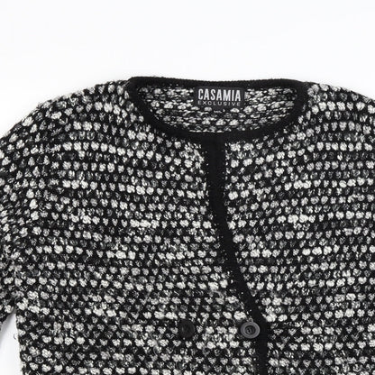 Casamere Womens Grey  Knit Cardigan Jumper Size M