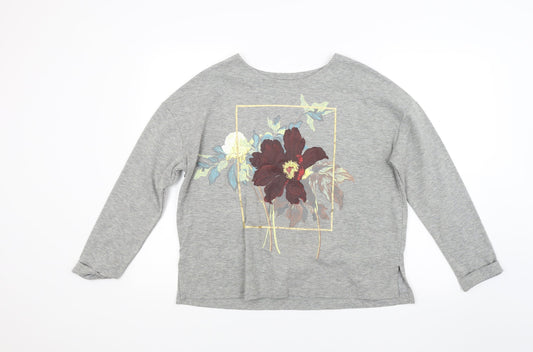 Womens UK Size 12 Marks and Spencer Grey Pullover Sweatshirt