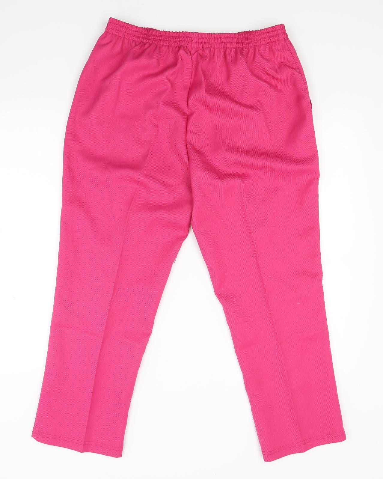 Womens UK Size 14 Damart Regular Fit  Pink Trousers