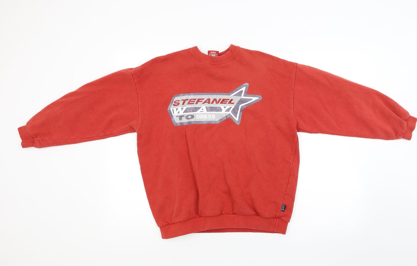 Stefanel Girls Orange  Jacquard Pullover Sweatshirt Size 10 Years