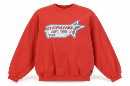 Stefanel Girls Orange  Jacquard Pullover Sweatshirt Size 10 Years