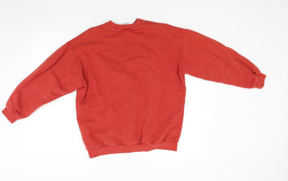 Stefanel Girls Orange  Jacquard Pullover Sweatshirt Size 10 Years