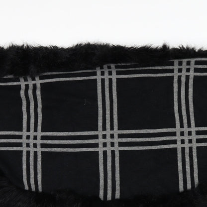 Preworn Womens Black Check  Jacket Poncho One Size  - shoulder jacket