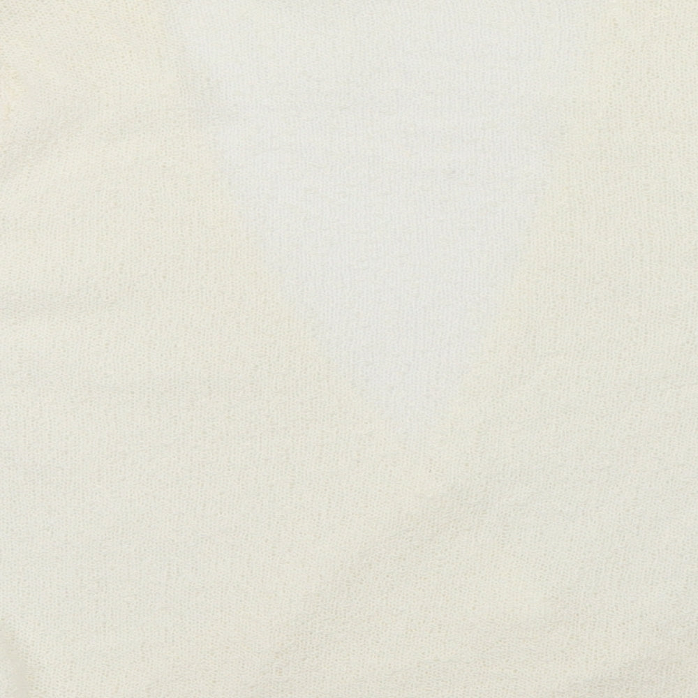 text Womens Ivory   Wrap Jumper Size L