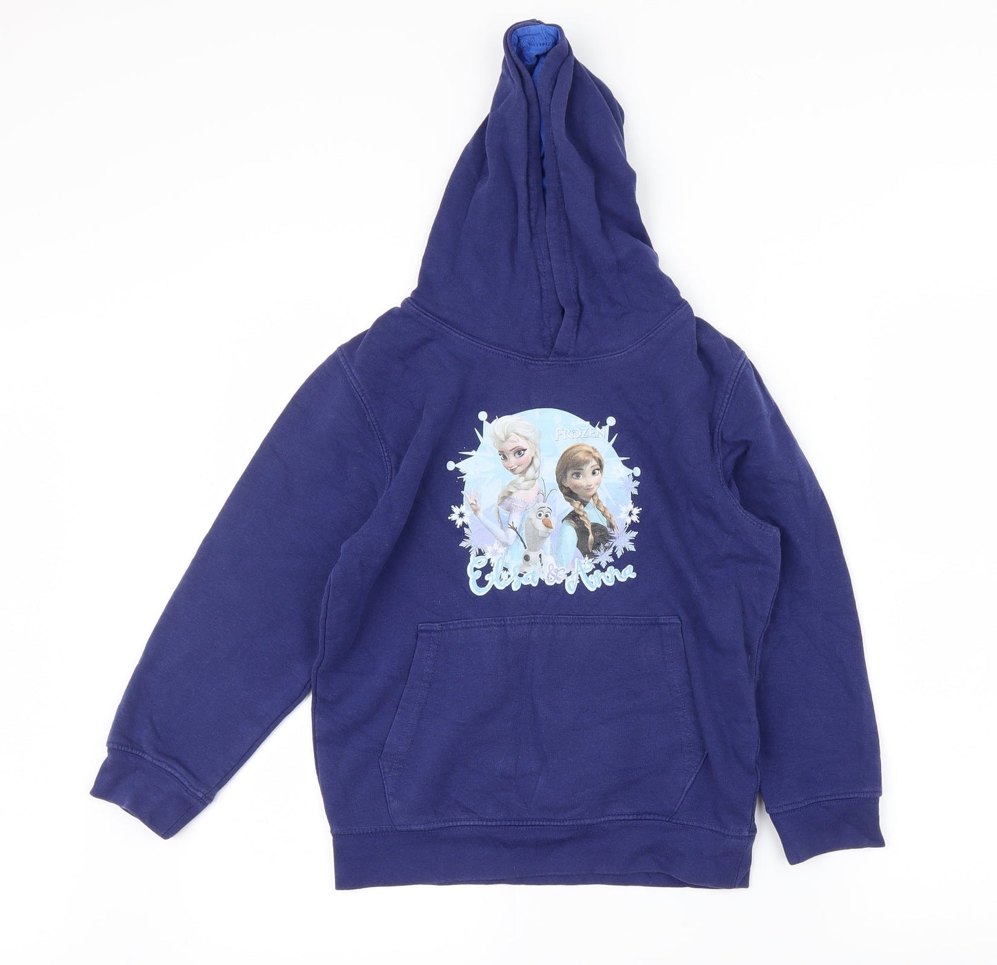 Preworn Girls Blue   Pullover Hoodie Size 7-8 Years