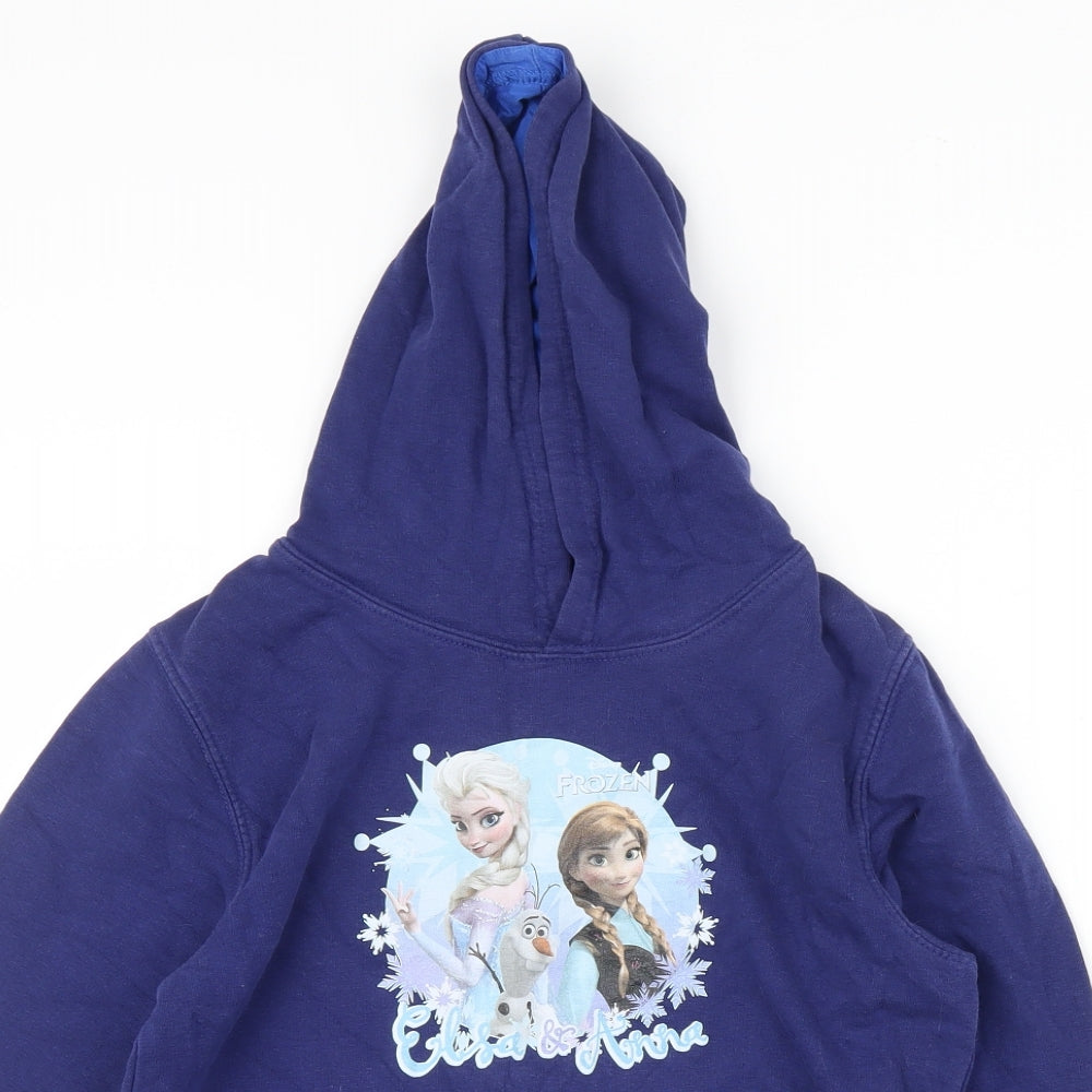 Preworn Girls Blue   Pullover Hoodie Size 7-8 Years