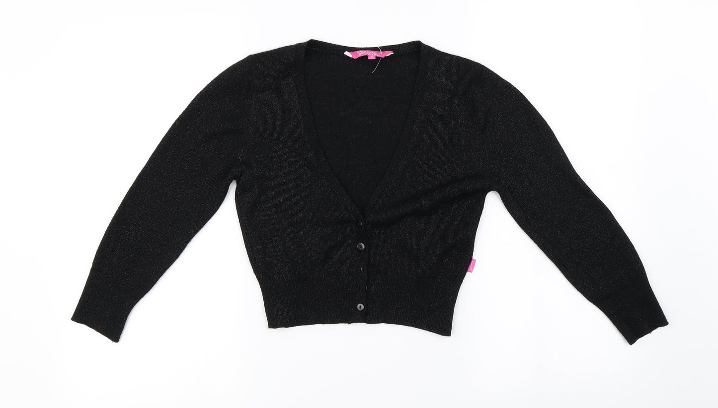 Pineapple  Girls Black   Cardigan Jumper Size 6 Years