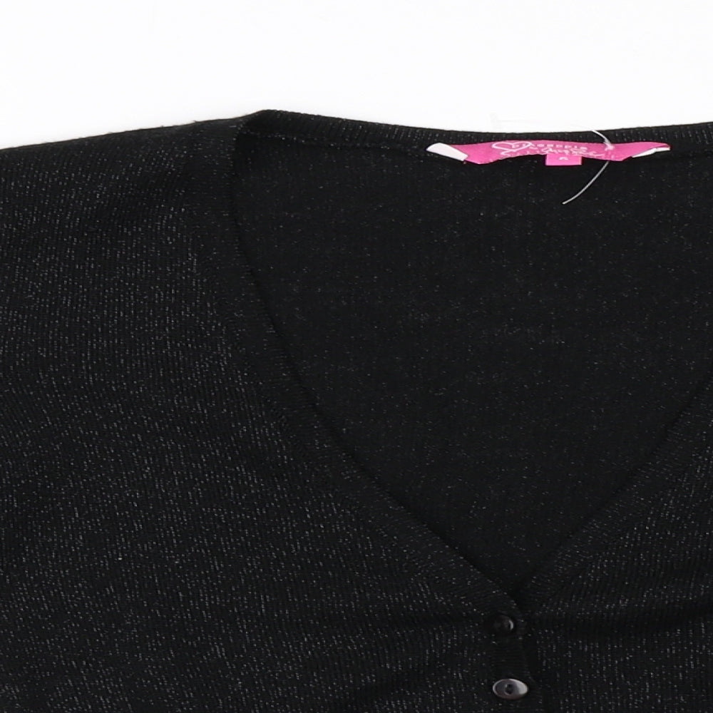 Pineapple  Girls Black   Cardigan Jumper Size 6 Years