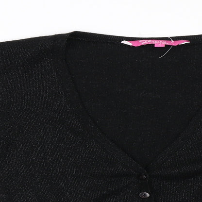 Pineapple  Girls Black   Cardigan Jumper Size 6 Years