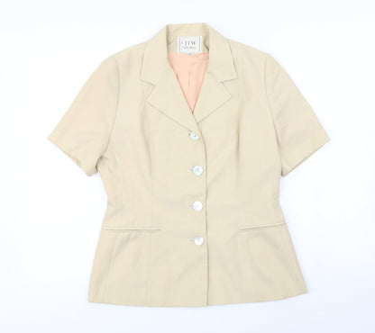 JWF  Womens Beige   Jacket Blazer Size 12