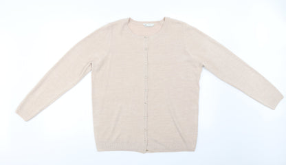 BHS  Womens Beige   Cardigan Jumper Size 16