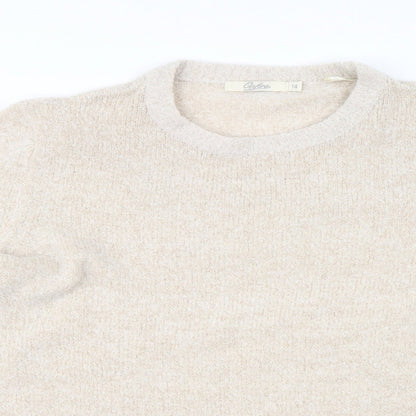 On Fire  Womens Beige   Pullover Jumper Size 14