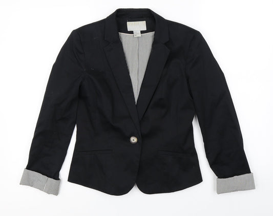 H&M  Womens Black   Jacket Blazer Size 6