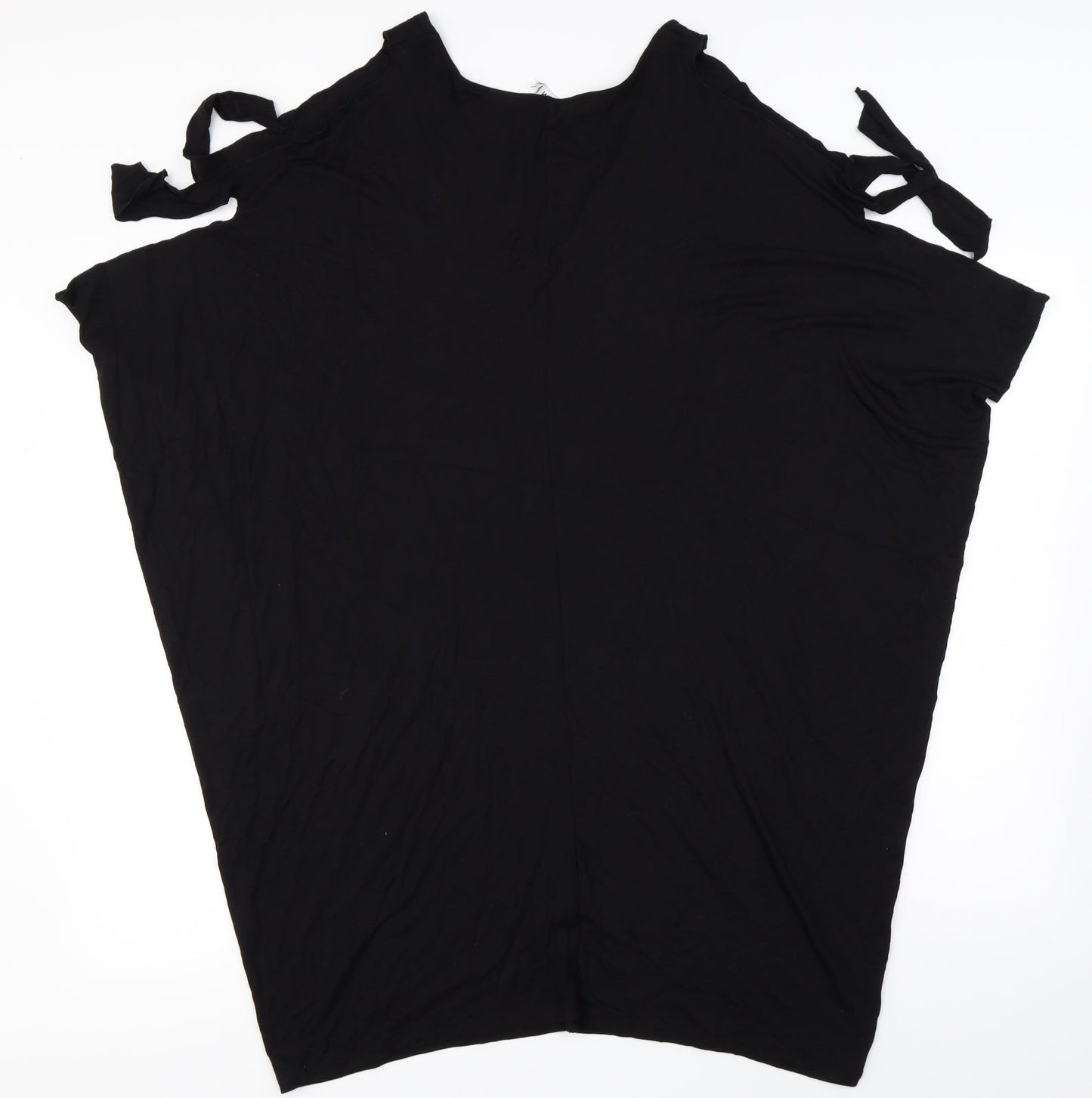 Womens UK Size L Debenhams Black Basic T-Shirt