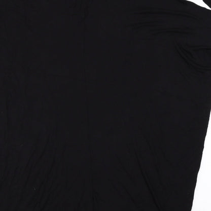 Womens UK Size L Debenhams Black Basic T-Shirt