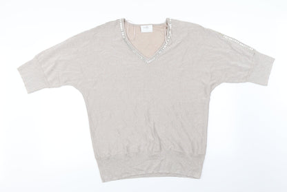 Wallis  Womens Grey   Pullover Jumper Size L