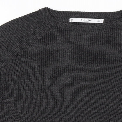 Mango  Womens Grey   Pullover Jumper Size S