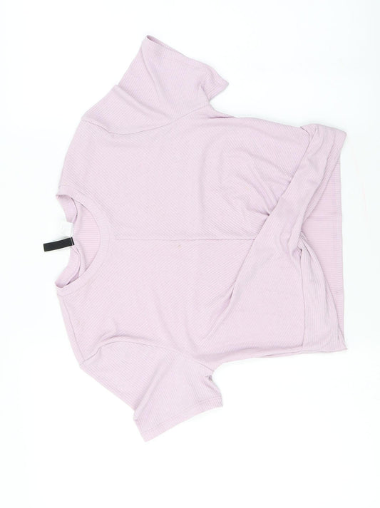 Womens UK Size L H&M Purple Basic T-Shirt