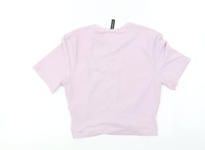 Womens UK Size L H&M Purple Basic T-Shirt