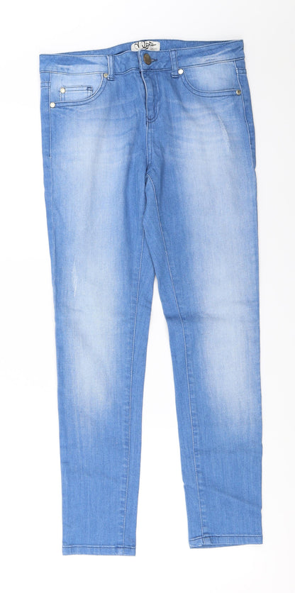Womens UK Size 10 miss denim Regular Fit Straight Blue Jeans