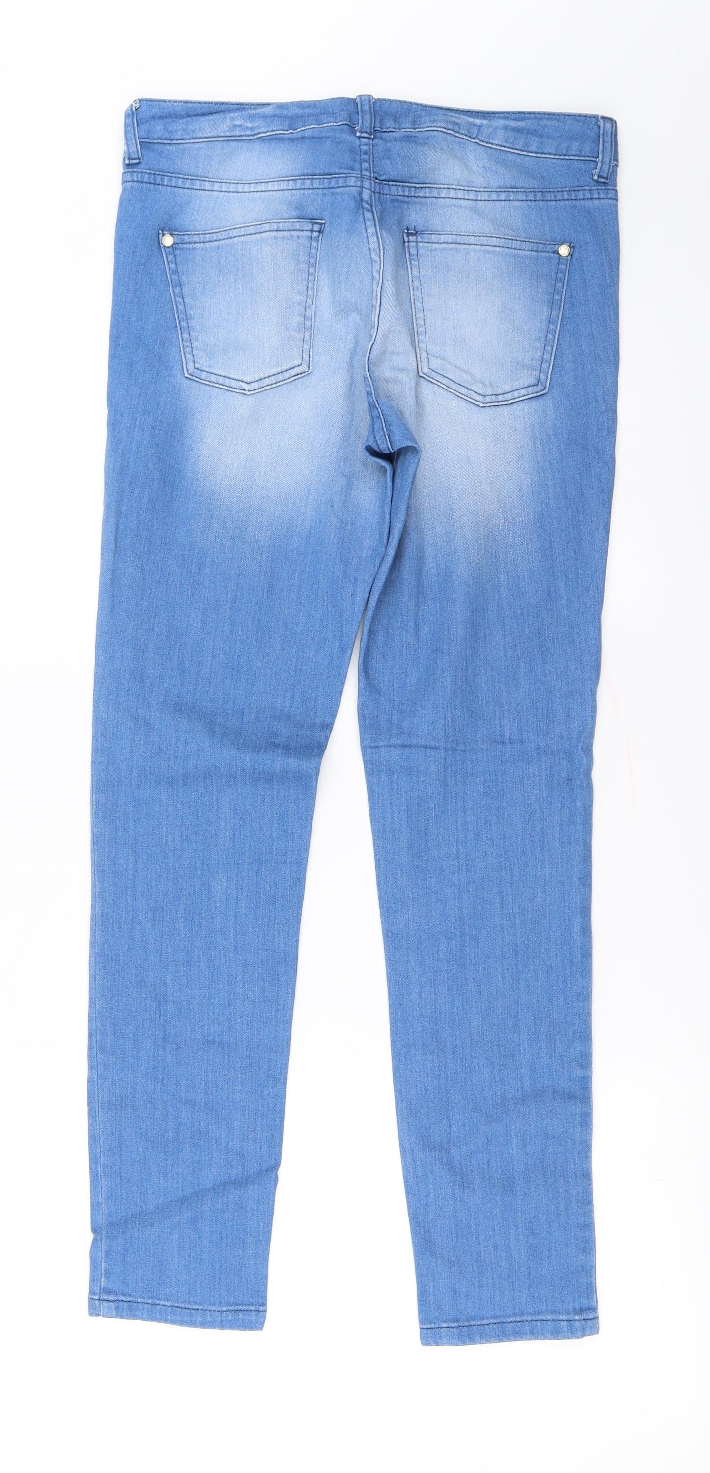 Womens UK Size 10 miss denim Regular Fit Straight Blue Jeans
