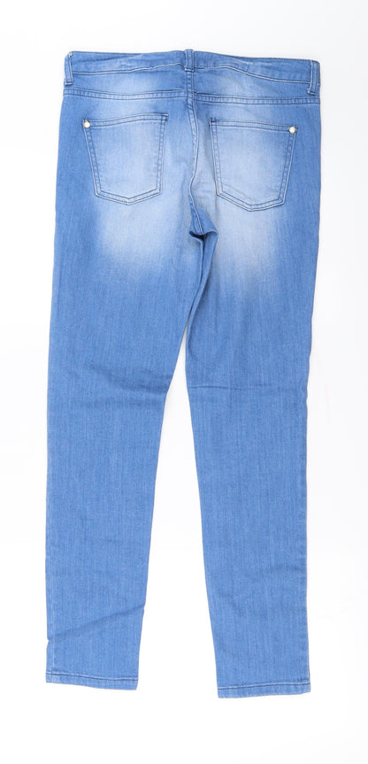 Womens UK Size 10 miss denim Regular Fit Straight Blue Jeans