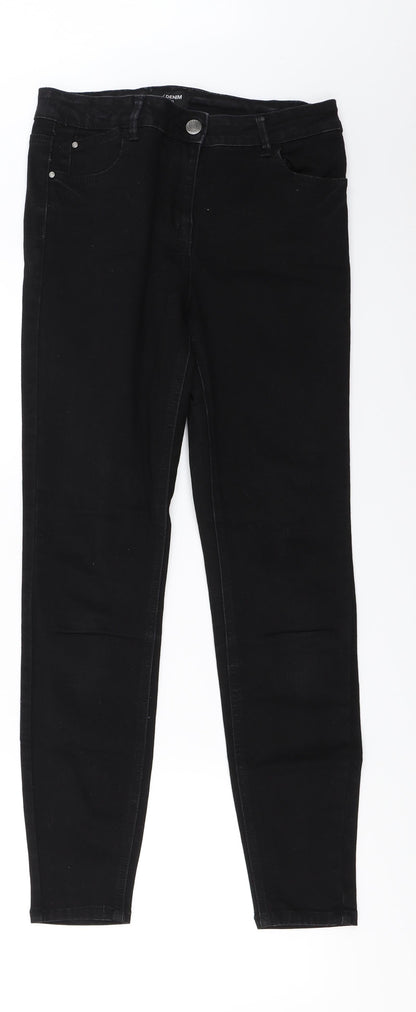 Womens UK Size 10 denim Regular Fit Skinny Black Jeans