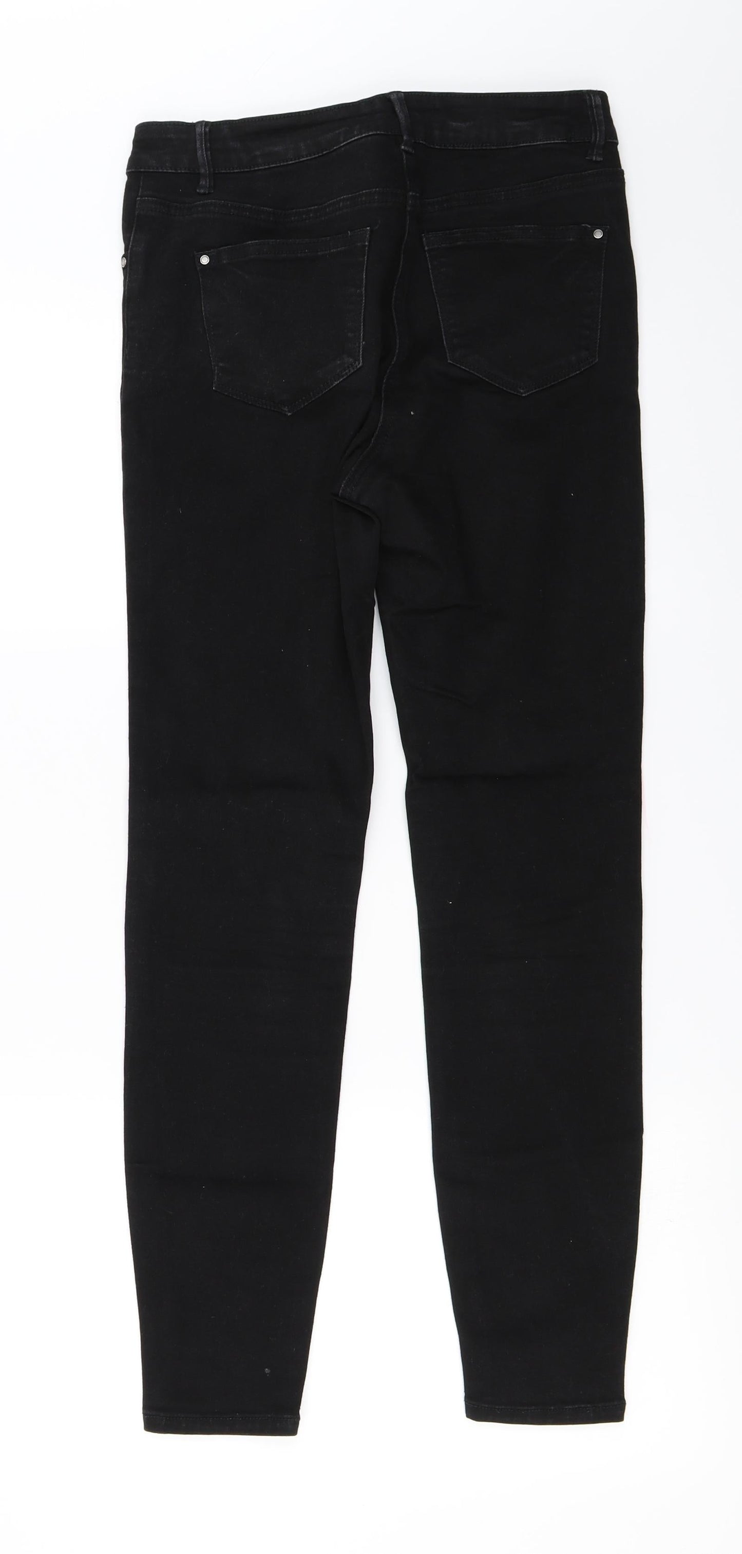Womens UK Size 10 denim Regular Fit Skinny Black Jeans