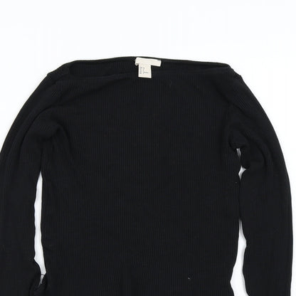 H&M Womens Black   Pullover Jumper Size 6