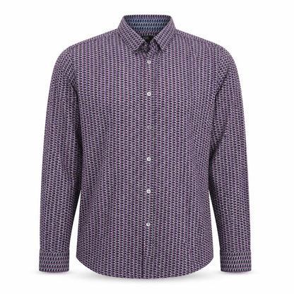 Mens UK Size M F&F Purple  Button-Up Long Sleeve Casual Shirt