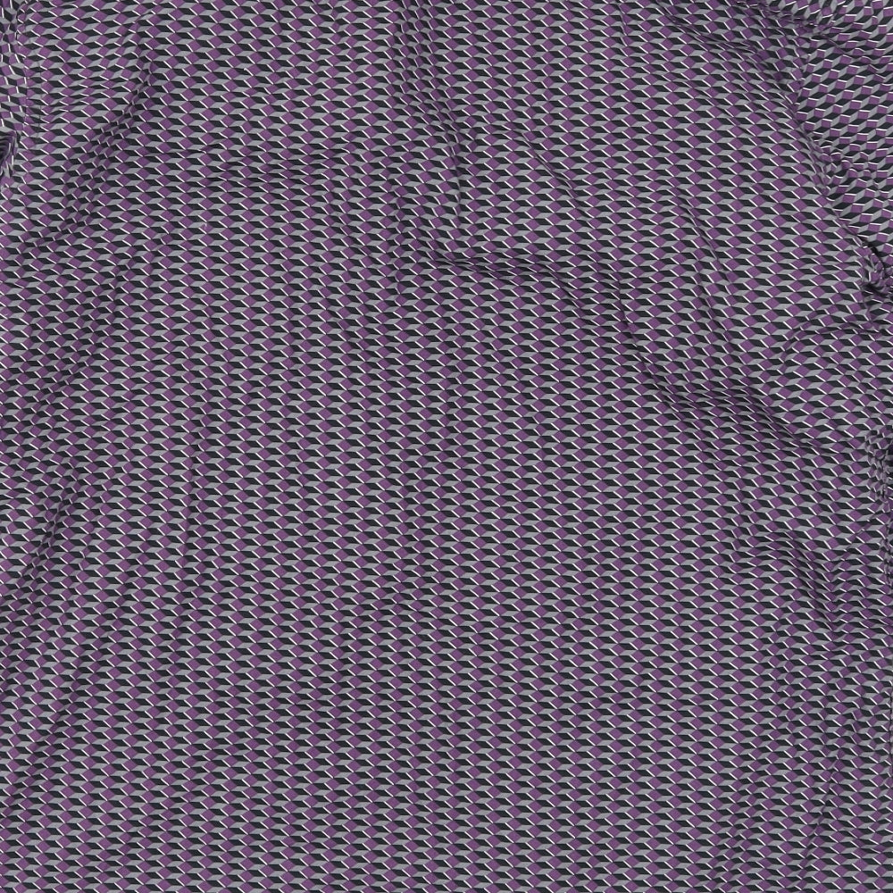 F&F Mens Purple Geometric   Button-Up Size M