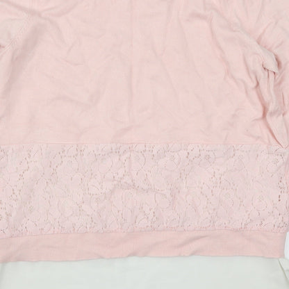 F&F Womens Pink  Lace Pullover Jumper Size 10