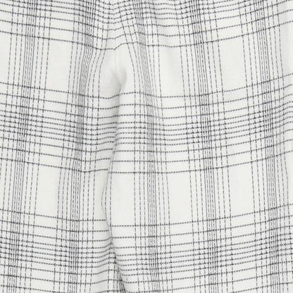 Womens UK Size S Zara Regular Fit Cropped White Trousers