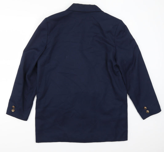 Classic Woman Womens Blue   Jacket Suit Jacket Size 14