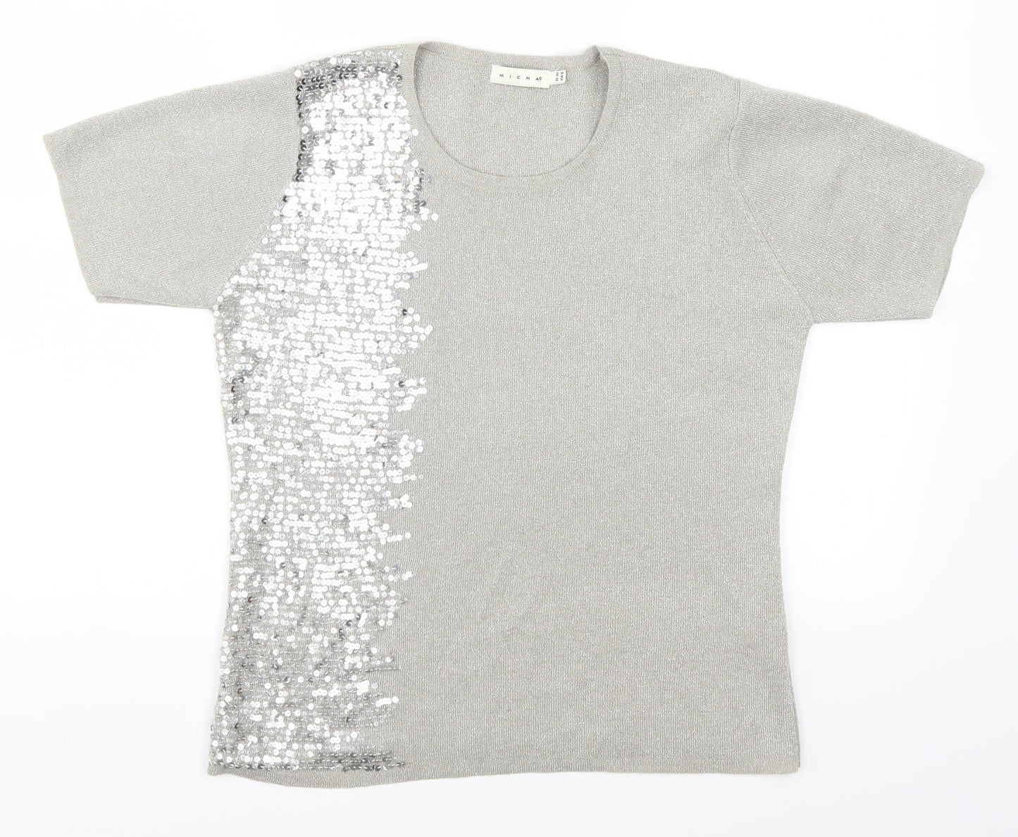 Mica Womens Grey   Basic T-Shirt Size 12