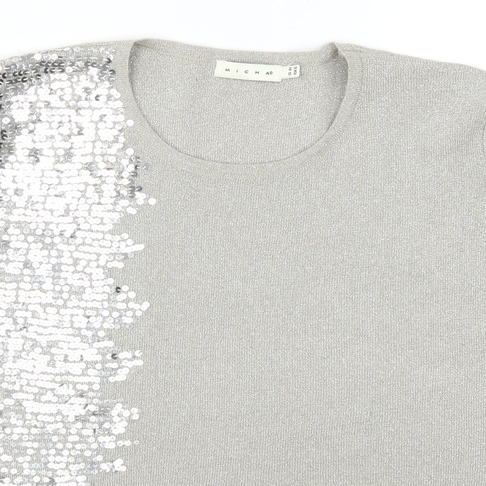 Mica Womens Grey   Basic T-Shirt Size 12
