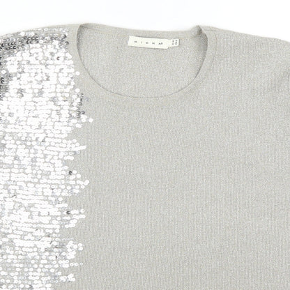 Mica Womens Grey   Basic T-Shirt Size 12