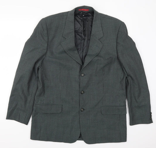 Mens UK Size 42 Debenham & Freebody Regular Green Suit Jacket